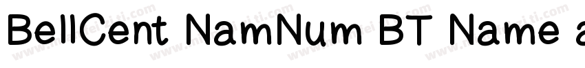 BellCent NamNum BT Name and Number字体转换
